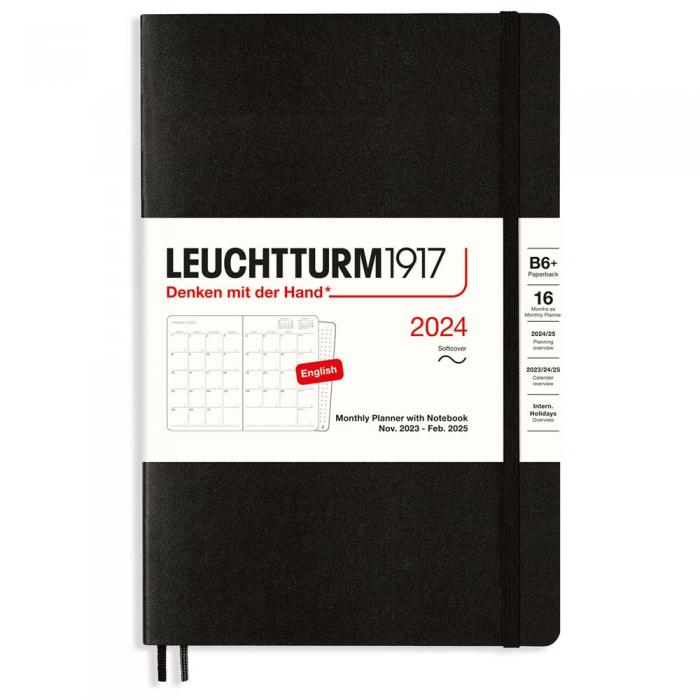 Leuchtturm1917 B6 Soft Mnad/Uppslag 16m Black 2024