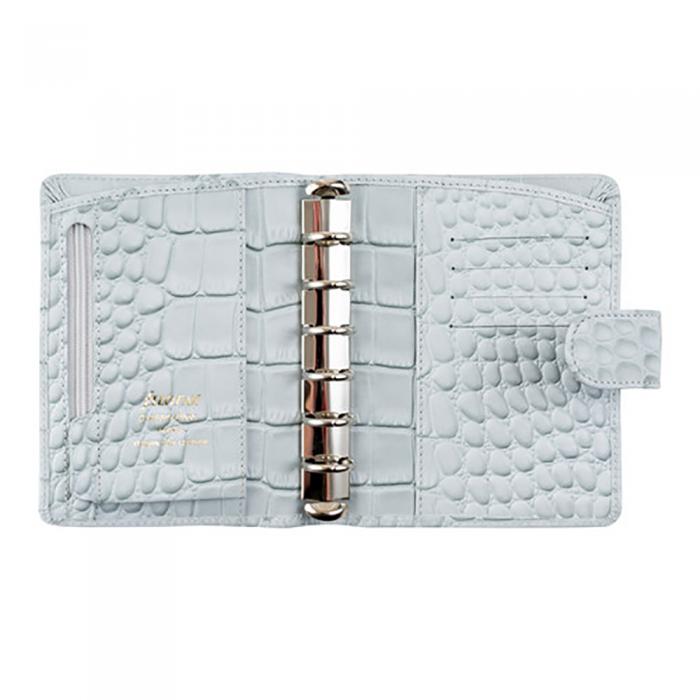 Filofax Classic Croc Pocket Silver