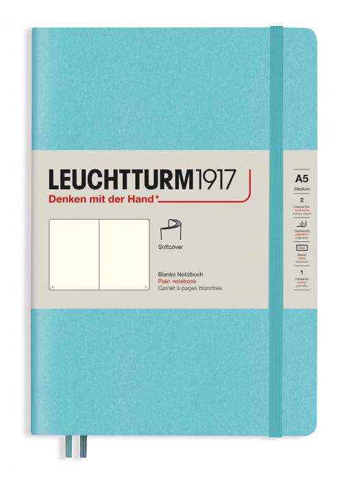 Leuchtturm Notebook A5 soft olinjeradAquamarine