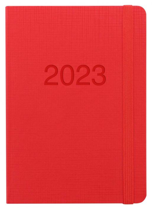 Kalender Letts Memo A5 Röd 2023