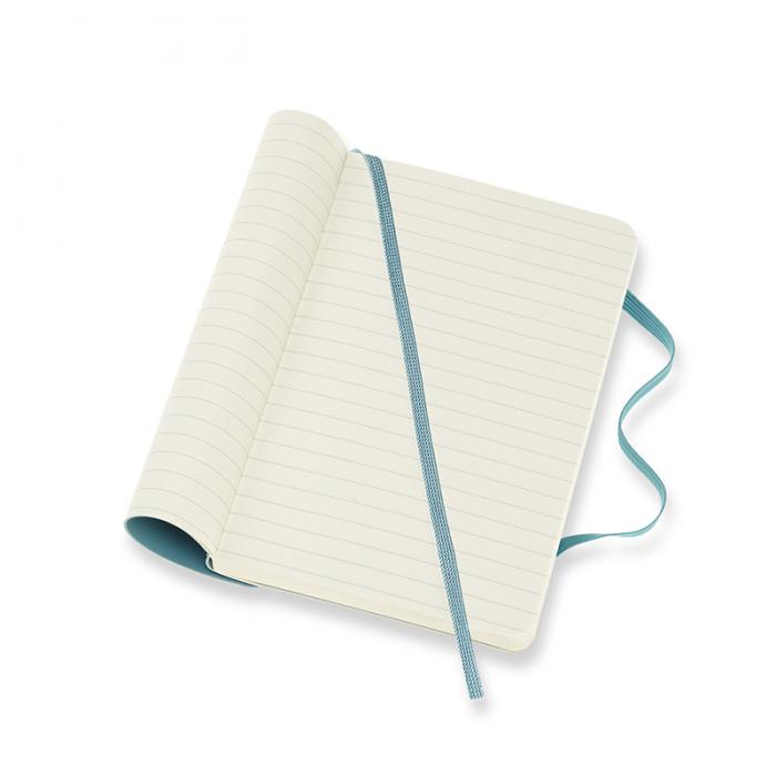 Moleskine Notebook Pocket Soft Cover - Reef Blue - Linjerad 