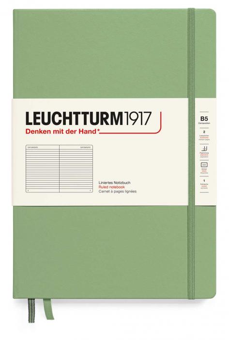 Leuchtturm Notebook B5 Hard 121s Sage Ruled