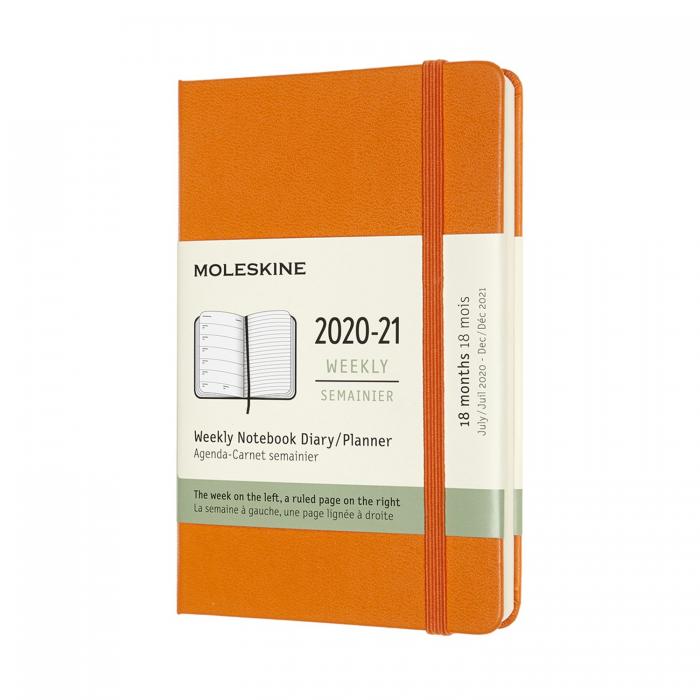 Moleskine Moleskine Veckokalender Pkt Orange Hård 20/21 - Kalenderkungen.se
