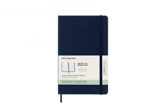 Moleskine Veckokalender L Saphire Blue Hard 2022-2023