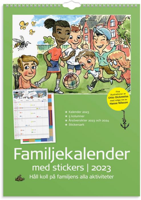 Familjekalender med stickers 2023