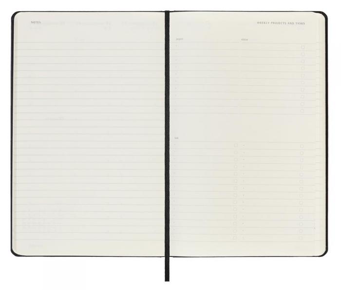 Moleskine Weekly Pro Vertical Svart hard large 2024
