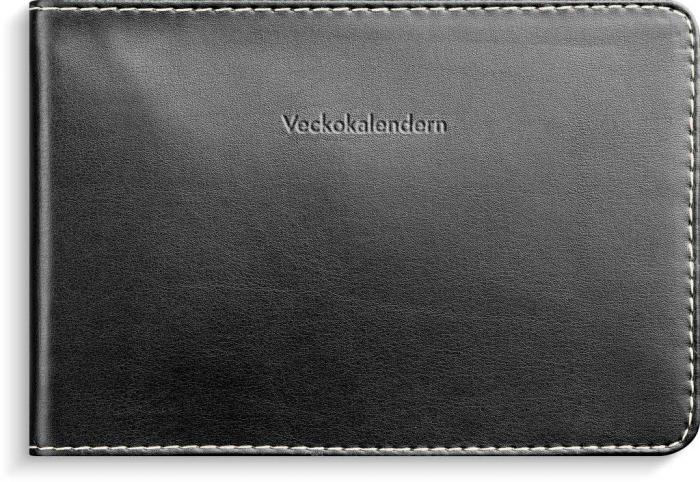 Veckokalendern svart konstläder 2025