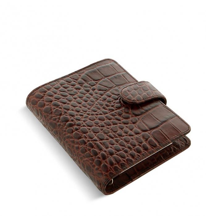 Filofax Classic Croc Pocket Chestnut 