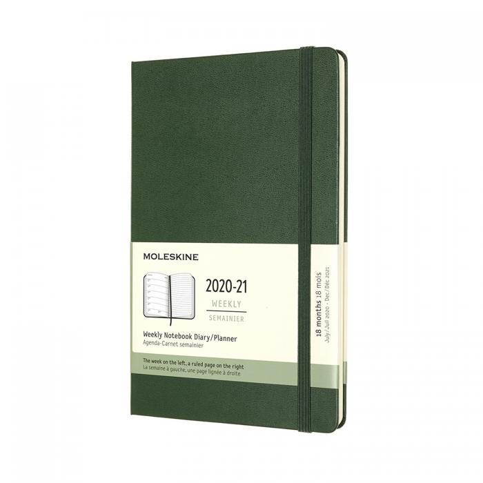 Moleskine Moleskine Veckokalender L Grön Hård 20-21 - Kalenderkungen.se