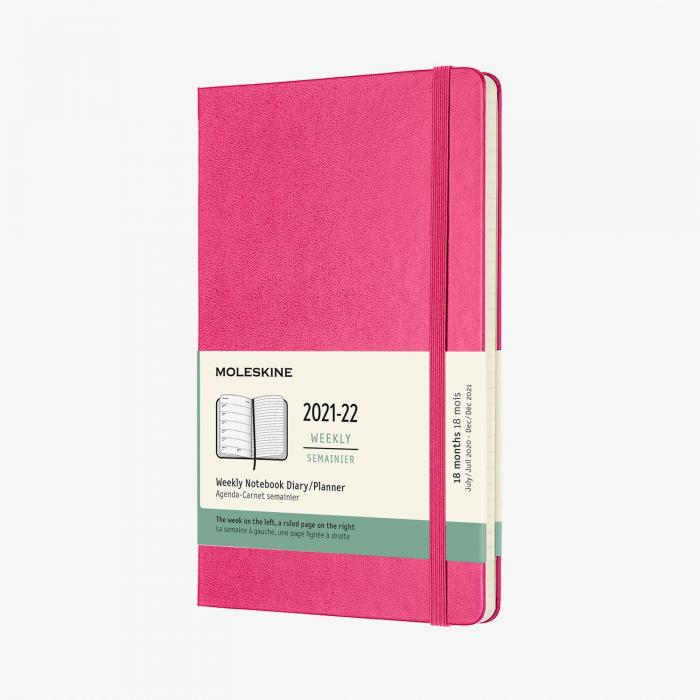 Moleskine Veckokalender L Hard 2021-2022 rosa