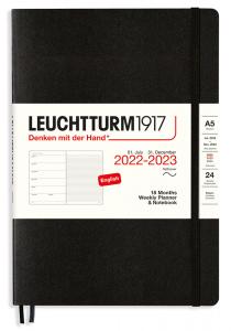 Kalender 22/23 Leuchtturm1917 A5 v/notes Black soft