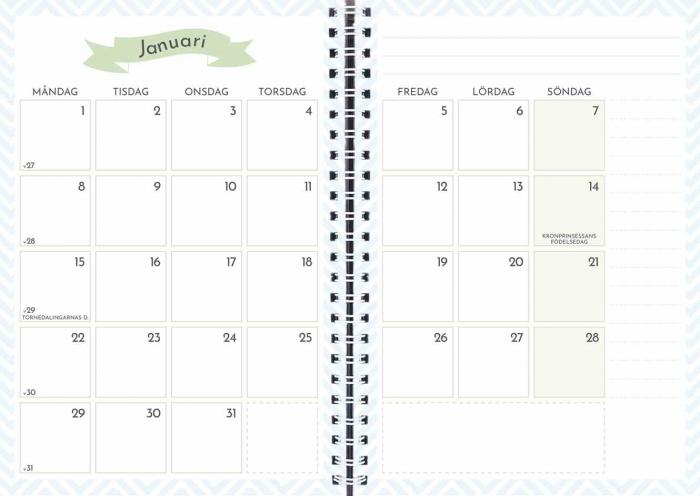 Burde Förlag Life Planner Fitness week A5 2020 - Kalenderkungen.se