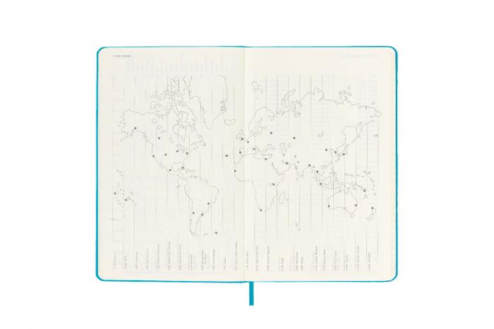 Moleskine Daily Planner hard cover Manganese Blue 2022/2023