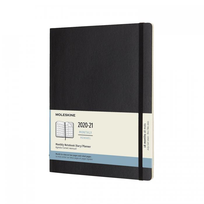 Moleskine Moleskine Monthly Notebook svart soft XL 20/21 - Kalenderkungen.se