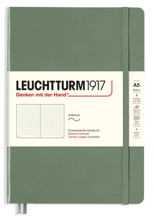 Leuchtturm Notebook A5 soft Olive Dotted