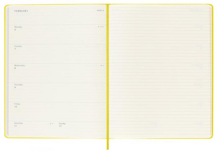 Moleskine Weekly Notebook Hay Yellow hard XL 2023
