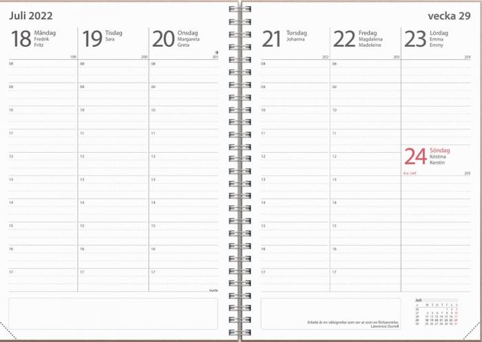 Kalender Study A5 Ottawa Beige 2021-2022