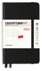 Kalender Leuchtturm1917 A6 Daily Planner Black 2022