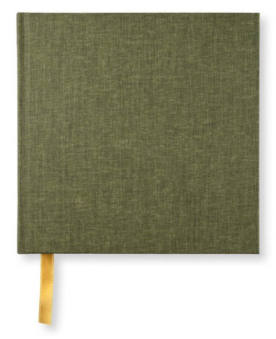 Olinjerad Blank Book 185x185 Khaki Green