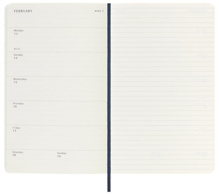 Moleskine Weekly notebook Large Blue Soft 2023