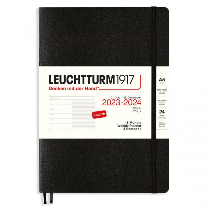 Kalender 23/24 Leuchtturm1917 A5 v/notes Black soft
