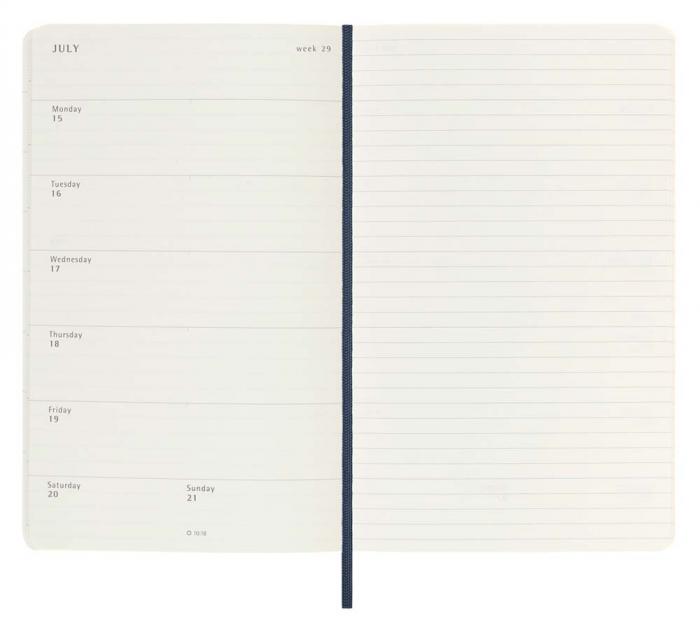 Moleskine Veckokalender L Soft Saphire blue 23/24