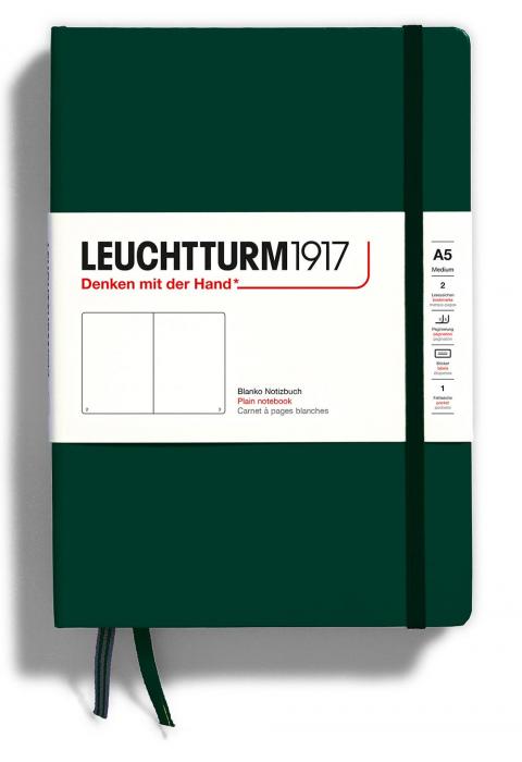 Leuchtturm Notebook A5 hard 251s Forest Green olinjerad