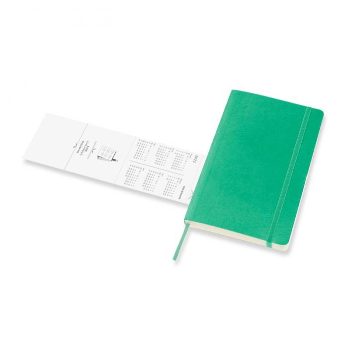 Moleskine Weekly notebook Large Green Soft 2022