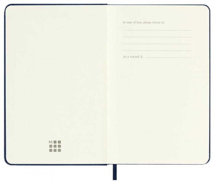 Moleskine Weekly Notebook Blue hard pocket 2023