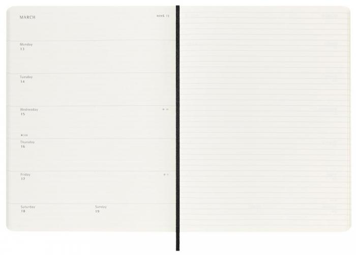 Moleskine Weekly notebook XL Soft Black 2023