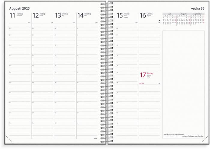 Kalender 2025 Noteringskalendern refill