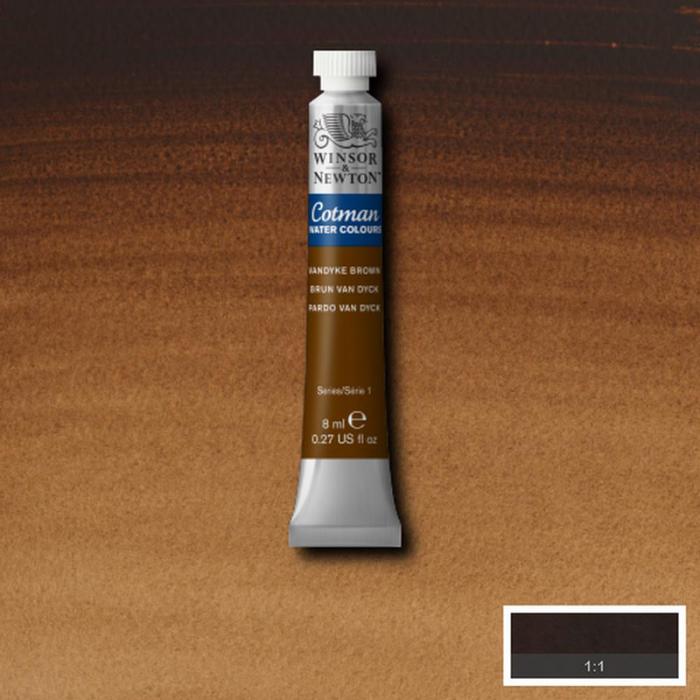 Akvarellfrg Cotman 8ml Vandyke brown 676