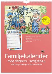 Familjekalender med stickers 2023-2024