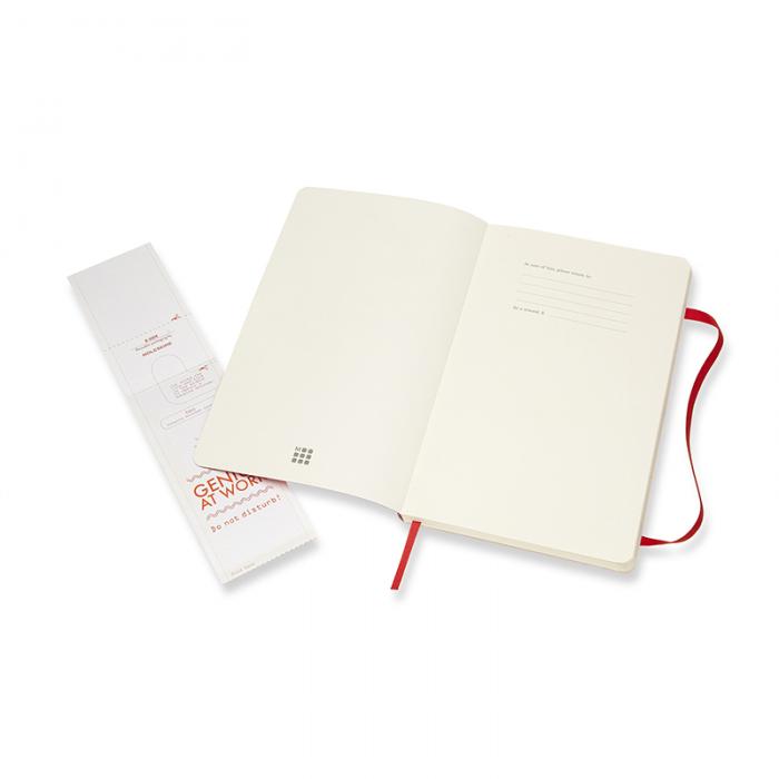 Moleskine Notebook Large Soft Cover - Rd - Olinjerad