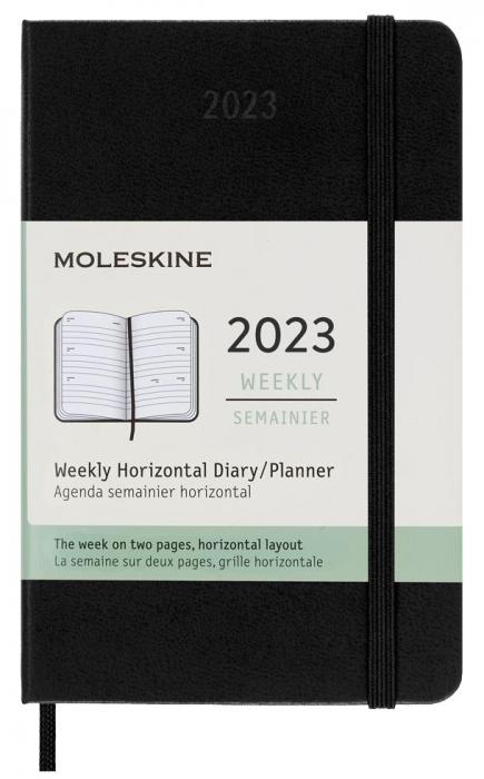Moleskine Horizontal Weekly Black Hard pocket 2023
