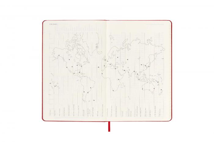 Moleskine Veckokalender L Red Hard 2022-2023