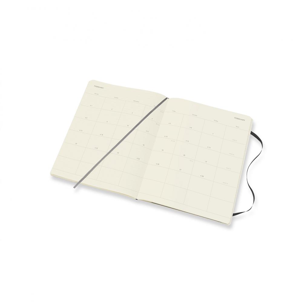 Moleskine Monthly Notebook XL svart soft 2021