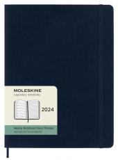 Moleskine Weekly notebook XL Soft Blue 2024