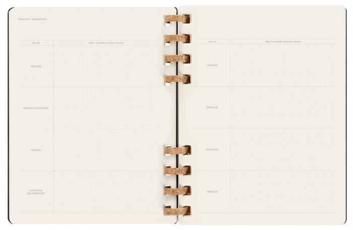 Spiral Planner 2023 XL Black