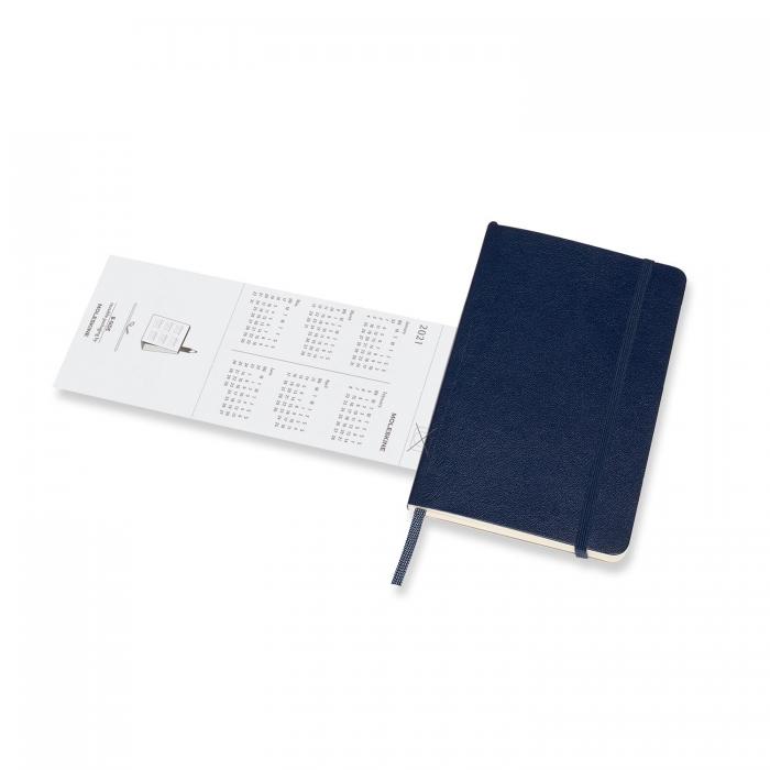 Moleskine Weekly notebook Blue pocket 9x14cm 2021