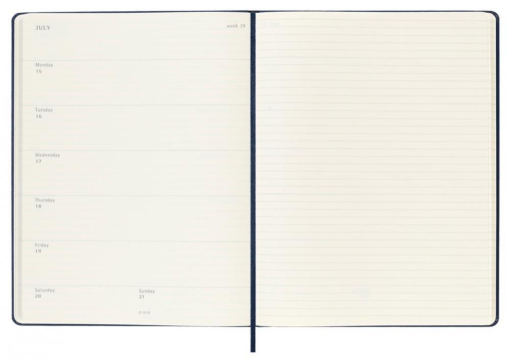 Moleskine Weekly Notebook Blue hard XL 2023