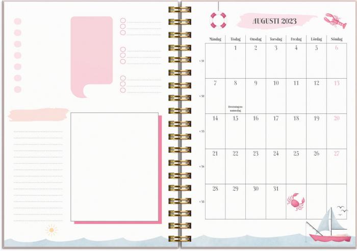 Life Planner Pink A6 2023