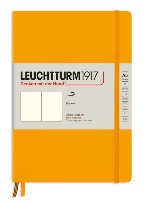 Leuchtturm Notebook A5 soft olinjerad Rising Sun