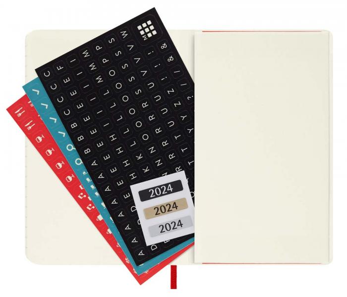 Moleskine Veckokalender Pocket soft 23/24 Röd