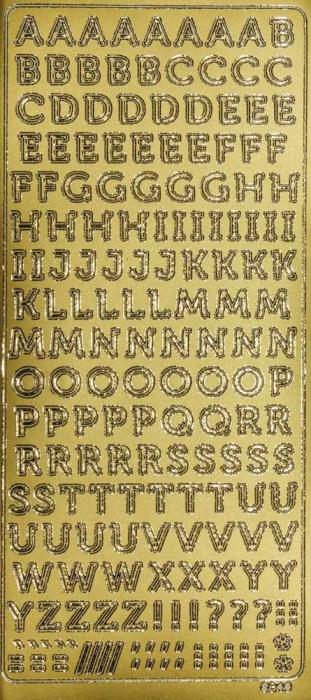 Peel off stickers letters Gold 