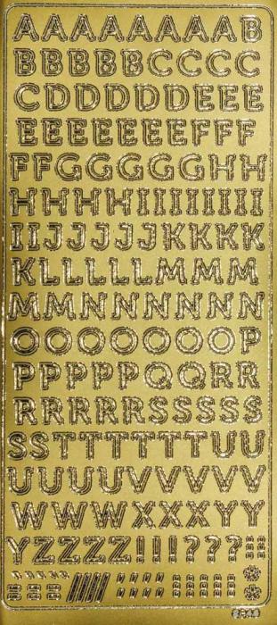 Peel off stickers letters Gold