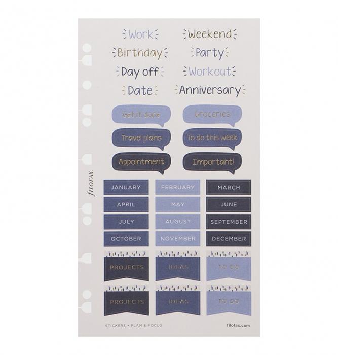 Filofax Stickers Indigo