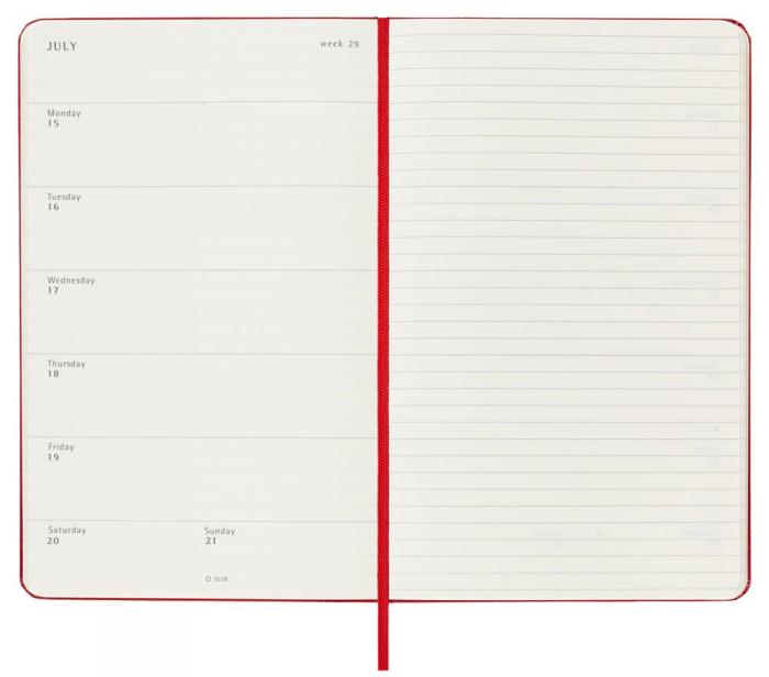 Moleskine Weekly Notebook Red hard Large 2024 