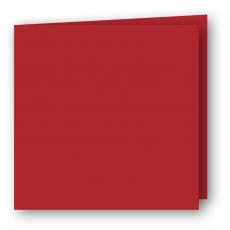 Kvadratiska Kort dubbla 5-pack 220g Röd
