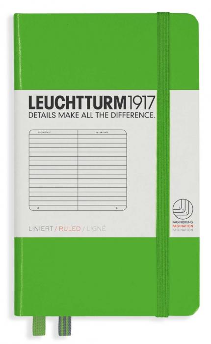 Leuchtturm A6 hard 185s Fresh Green linjerad